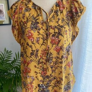 Collective Concepts yellow floral blouse XSP